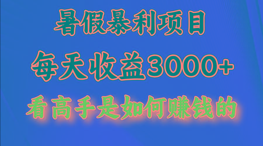 暑假暴力项目 1天收益3000+,视频号,快手,不露脸直播.次日结算-秋鱼网创
