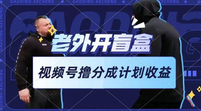 老外开盲盒视频，撸视频号分成计划收益，每天只需一小时，新手小白轻松上手【揭秘】-秋鱼网创