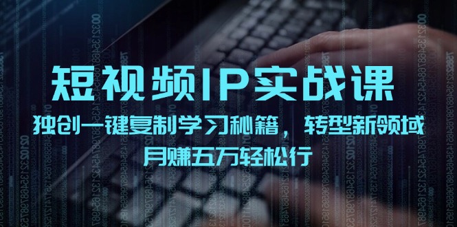 短视频IP实战课，独创一键复制学习秘籍，转战新领域，月赚五万轻松行-秋鱼网创