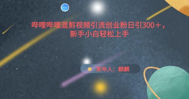 哔哩哔哩混剪视频引流创业粉日引300+，新手小白轻松上手【揭秘】-秋鱼网创