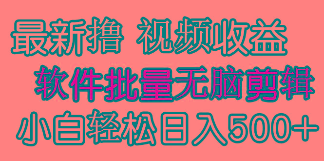 (9569期)发视频撸收益，软件无脑批量剪辑，第一天发第二天就有钱-秋鱼网创