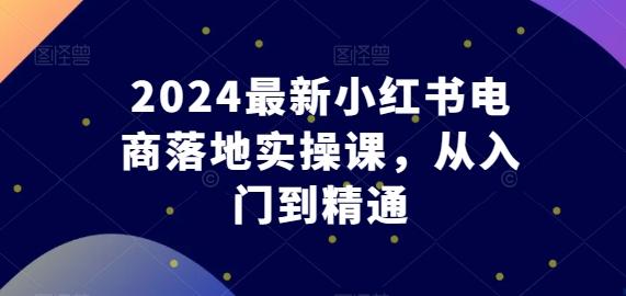 2024最新小红书电商落地实操课，从入门到精通-秋鱼网创