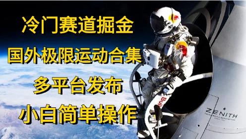 冷门赛道掘金，国外极限运动视频合集，多平台发布，小白简单操作-秋鱼网创
