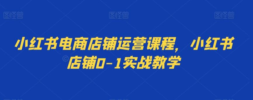 小红书电商店铺运营课程，小红书店铺0-1实战教学-秋鱼网创