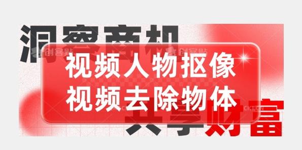 【超强视频处理工具】视频人物抠像+视频去除物体-秋鱼网创