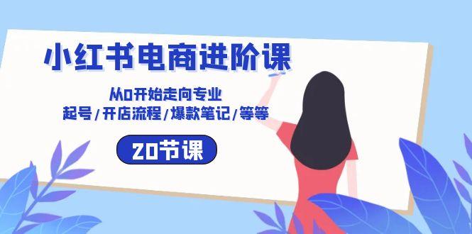 小红书电商进阶课：从0开始走向专业 起号/开店流程/爆款笔记/等等(20节-秋鱼网创