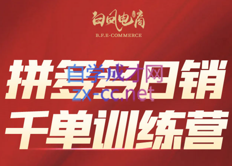 白凤电商学院·拼多多日销千单训练营(更新7月)-秋鱼网创