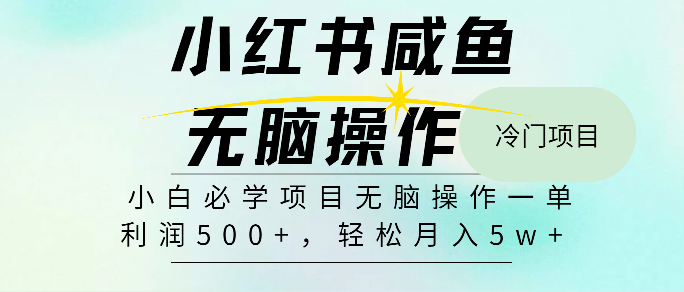 全网首发2024最热门赚钱暴利手机操作项目，简单无脑操作，每单利润最少500+-秋鱼网创