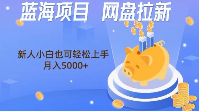蓝海项目网盘拉新，新人小白也可操作，每月收入5000+-秋鱼网创