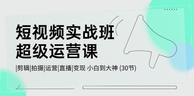 短视频实战班超级运营课 |剪辑|拍摄|运营|直播|变现 小白到大神 (30节)-秋鱼网创