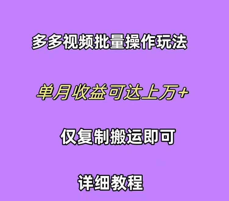 (10029期)拼多多视频带货快速过爆款选品教程 每天轻轻松松赚取三位数佣金 小白必...-秋鱼网创