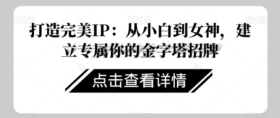 打造完美IP：从小白到女神，建立专属你的金字塔招牌-秋鱼网创