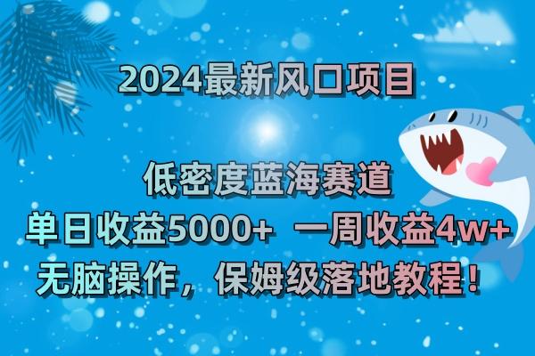 (8545期)2024最新风口项目 低密度蓝海赛道，日收益5000+周收益4w+ 无脑操作，保…-秋鱼网创