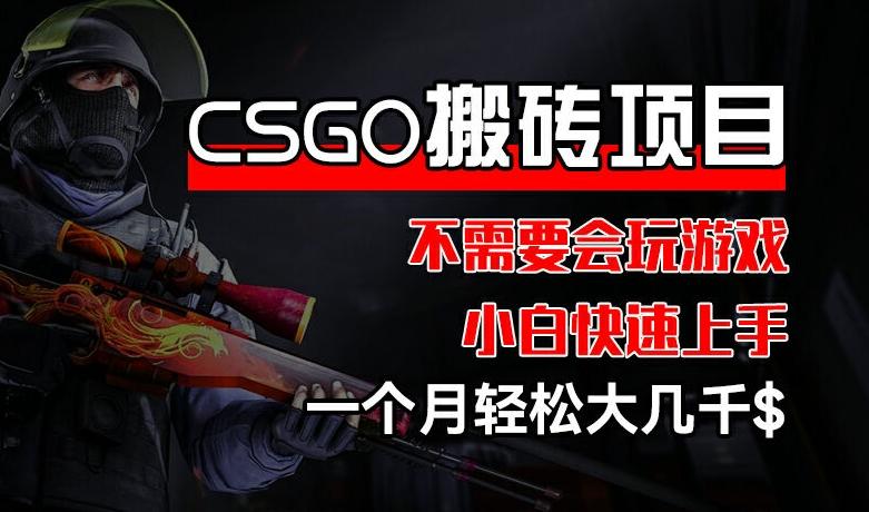 CSGO 装备搬砖项目，操作简单，不需要会玩游戏，小白也能快速上手，一个月轻松大几千【揭秘】-秋鱼网创