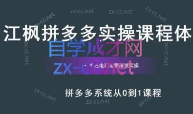 江枫老师·拼多多实操课程-秋鱼网创