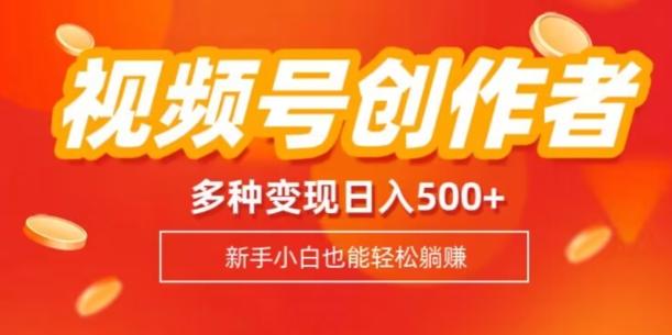 视频号创作者计划，多种变现方式，日入500+【内附1080g视频素材】-秋鱼网创