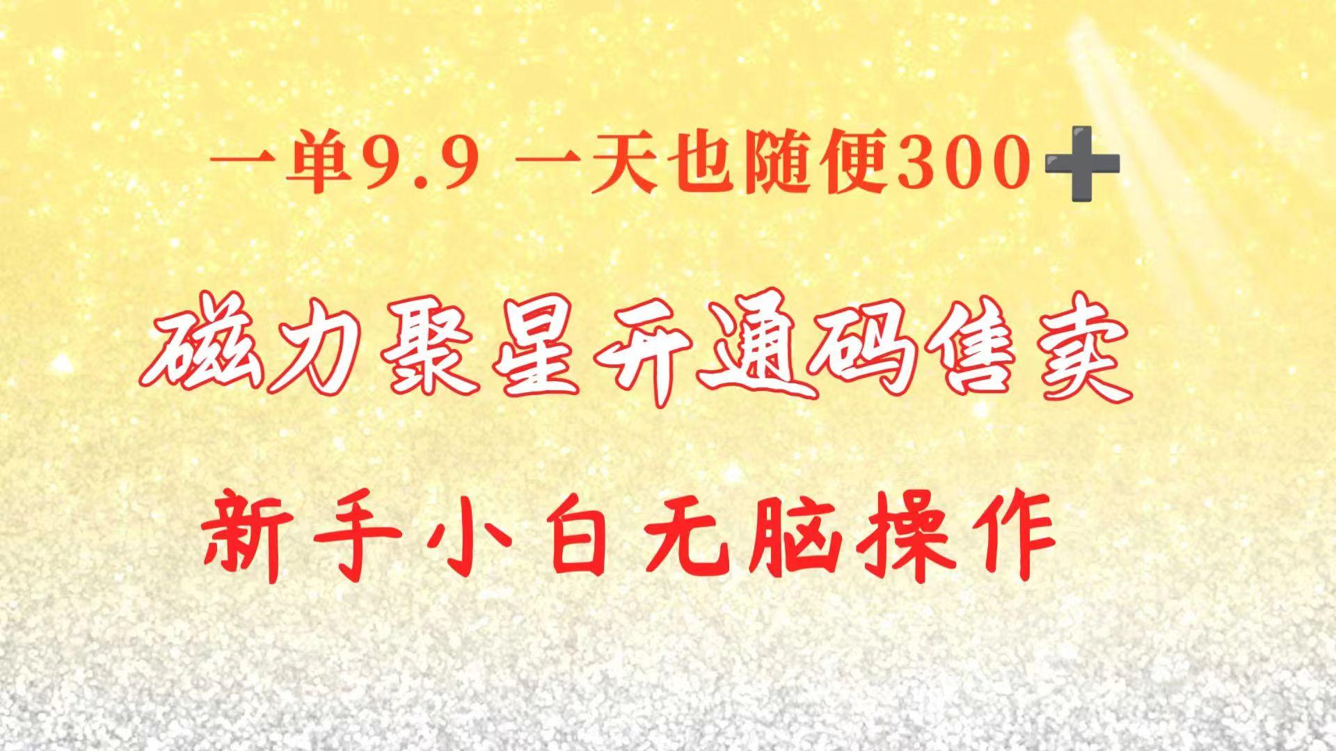 快手磁力聚星码信息差 售卖  一单卖9.9  一天也轻松300+ 新手小白无脑操作-秋鱼网创