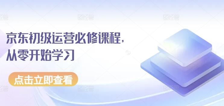 京东初级运营必修课程，从零开始学习-秋鱼网创