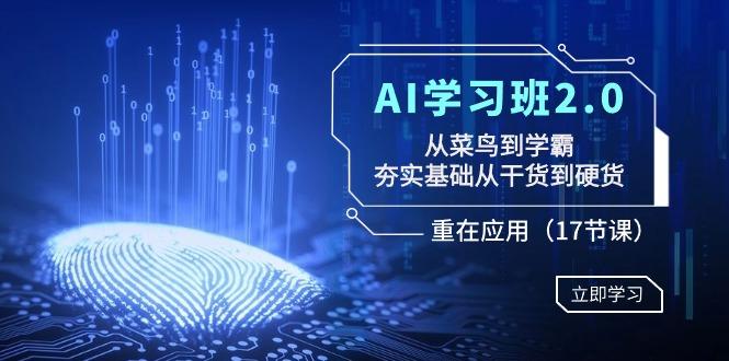 AI学习班2.0：从菜鸟到学霸，夯实基础从干货到硬货，重在应用(17节课)-秋鱼网创