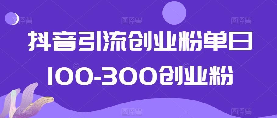 抖音引流创业粉单日100-300创业粉【揭秘】-秋鱼网创