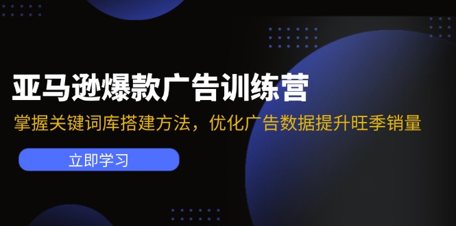 亚马逊爆款广告训练营：掌握关键词库搭建方法，优化广告数据提升旺季销量-秋鱼网创