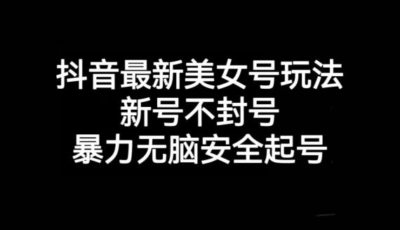 抖音最新美女号玩法，新号不封号，暴力无脑安全起号【揭秘】-秋鱼网创