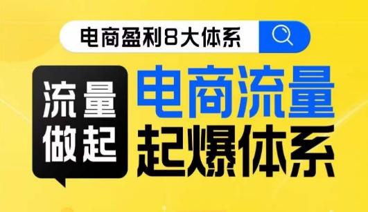8大体系流量篇·流量做起，电商流量起爆体系线上课-秋鱼网创