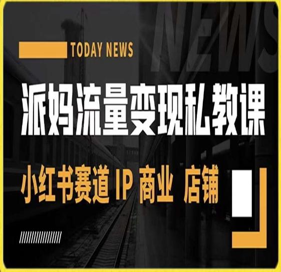 派妈流量变现私教课，小红书赛道IP  商业  店铺 -秋鱼网创