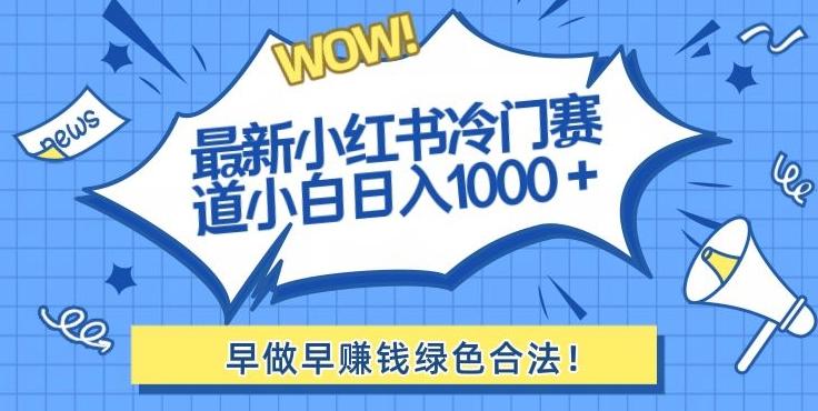 最新小红书冷门赛道日入1000+一部手机小白轻松-秋鱼网创
