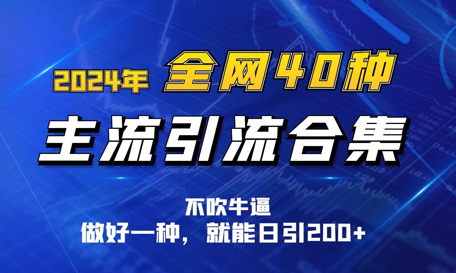 2024年全网40种暴力引流合计，做好一样就能日引100+-秋鱼网创