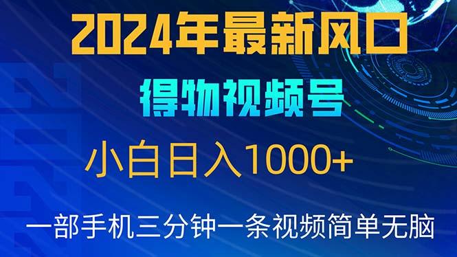 2024年5月最新蓝海项目，小白无脑操作，轻松上手，日入1000+-秋鱼网创