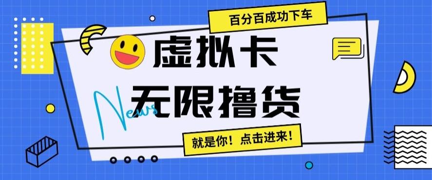 虚拟卡无限撸货，百分百成功下车【仅揭秘】-秋鱼网创