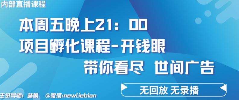 4.26日内部回放课程《项目孵化-开钱眼》赚钱的底层逻辑【揭秘】-秋鱼网创