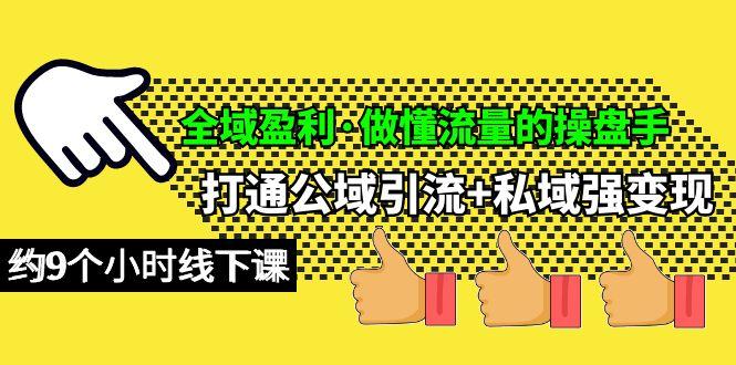 (10045期)全域盈利·做懂流量的操盘手，打通公域引流+私域强变现，约9个小时线下课-秋鱼网创