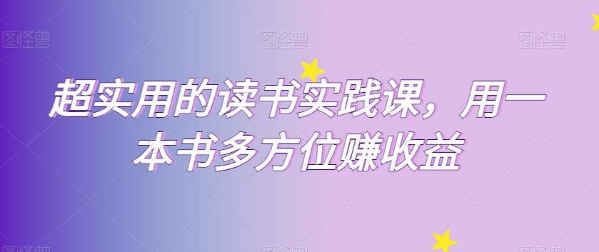 超实用的读书实践课，用一本书多方位赚收益-秋鱼网创