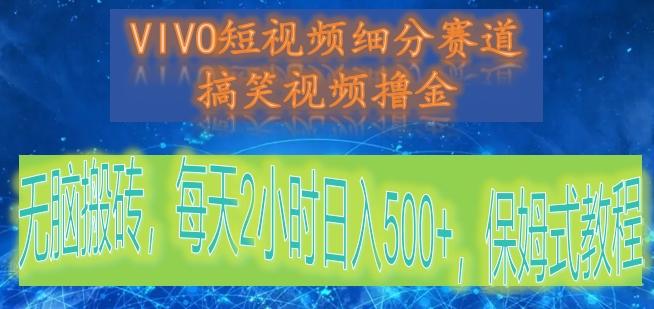 VIVO短视频细分赛道，搞笑视频撸金，无脑搬砖，每天2小时日入500+，保姆式教程-秋鱼网创