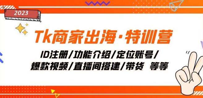Tk商家出海·特训营：ID注册/功能介绍/定位账号/爆款视频/直播间搭建/带货-秋鱼网创
