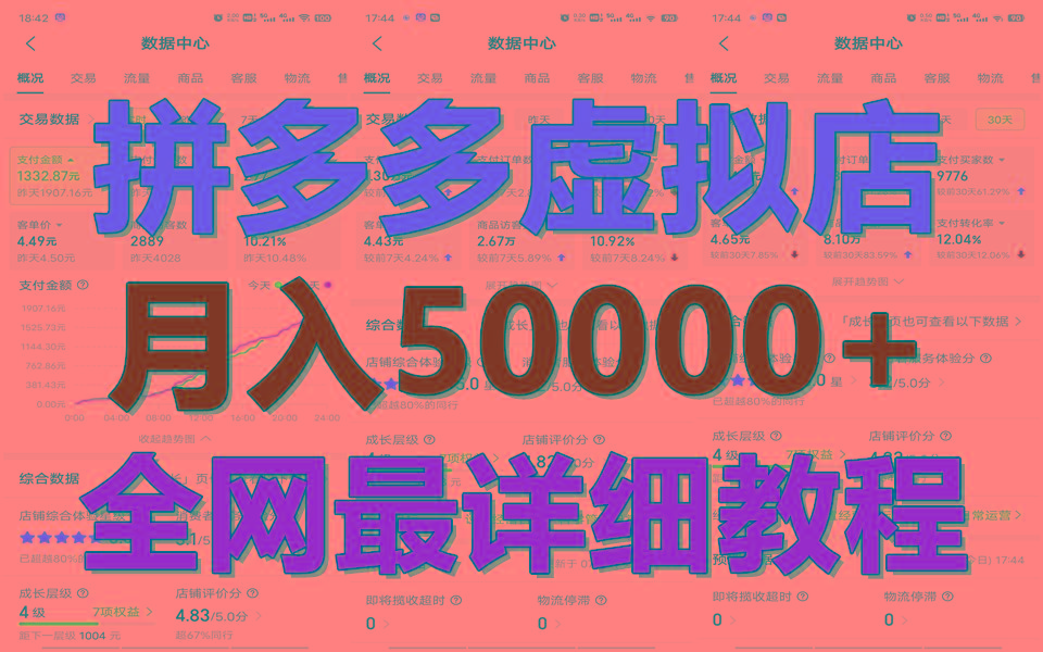 拼多多虚拟电商训练营月入50000+你也行，暴利稳定长久，副业首选-秋鱼网创
