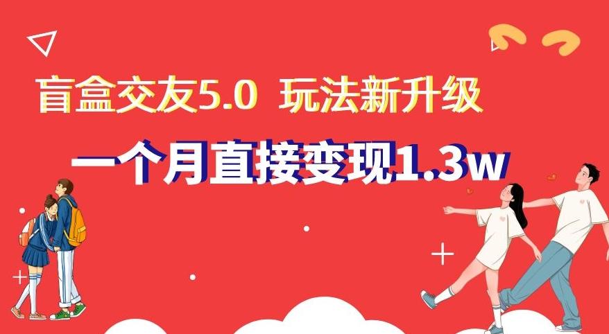 盲盒交友5.0，玩法全新升级，一个月直接变现1.3W，新手小白轻松上手【揭秘】-秋鱼网创