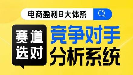电商盈利8大体系·赛道选对，​竞争对手分析系统线上课-秋鱼网创